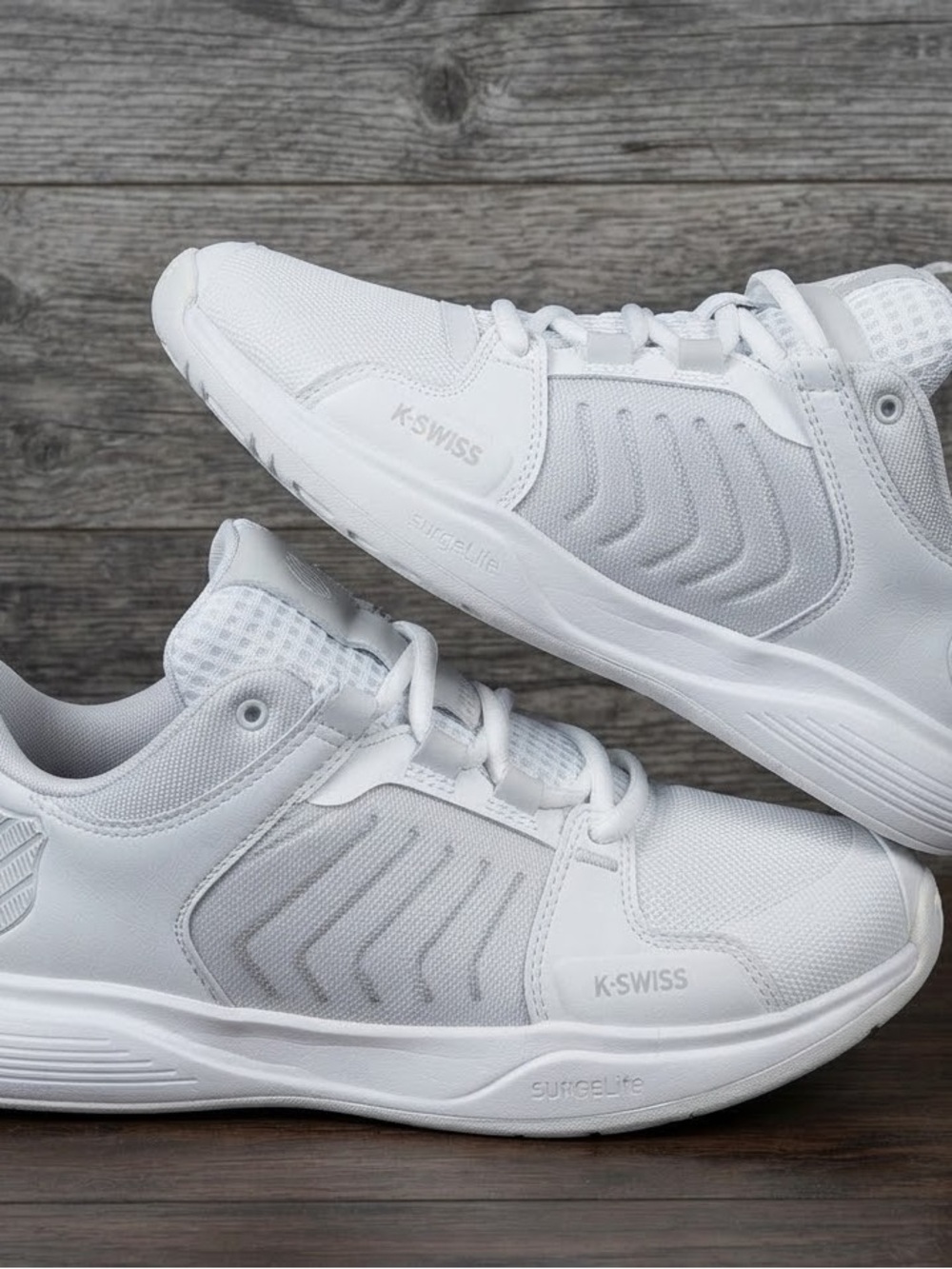 K-Swiss Men's White Athletic Sneakers - All-White Performance